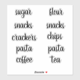 Kitchen Pantry Organisation Script Aufkleber
