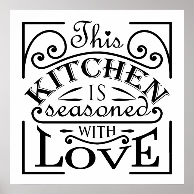 Kitchen Quote Design. Poster (Vorne)
