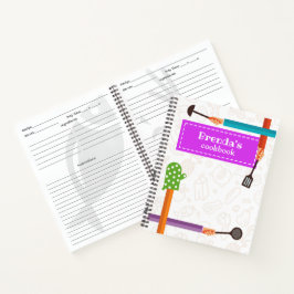 Kitchen Stuff Lila Recipe Spiral Notebook Notizbuch