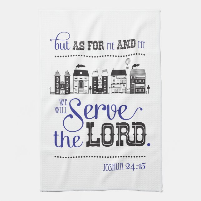 Kitchen Towel Bible Scripture Joshua 24:15 Küchentuch (Vertikal)