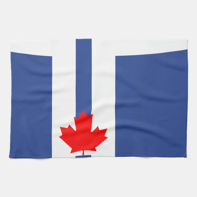 Kitchen towel with Flag of Toronto Geschirrtuch (Horizontal)