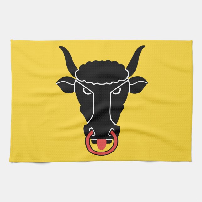 Kitchen towel with Flag of Uri, Switzerland Geschirrtuch (Horizontal)