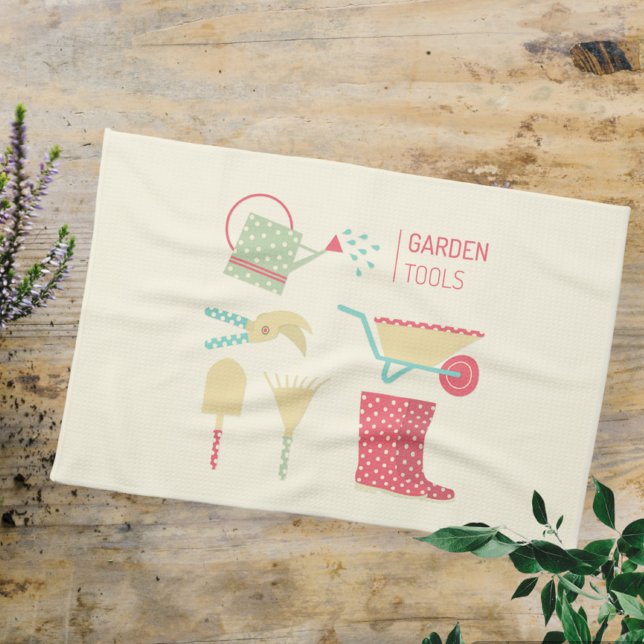 Kitchen towel with gardening tools print geschirrtuch (Von Creator hochgeladen)