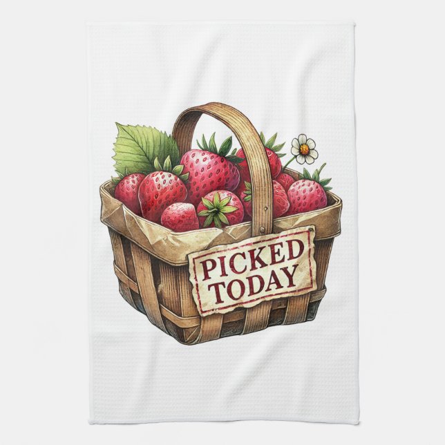 Kitchen Towels-Berry Basket Kitchen Towel Geschirrtuch (Vertikal)