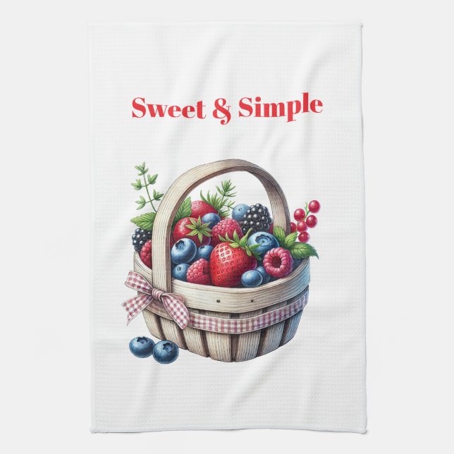 Kitchen Towels-Berry Basket Kitchen Towel Geschirrtuch (Vertikal)