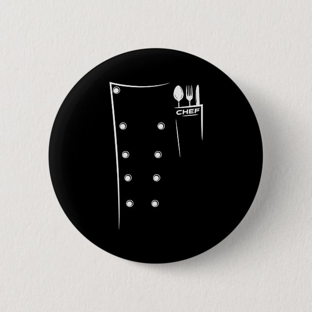Kitchen Utensils Design Chef Culinary Outfit  Button (Vorderseite)