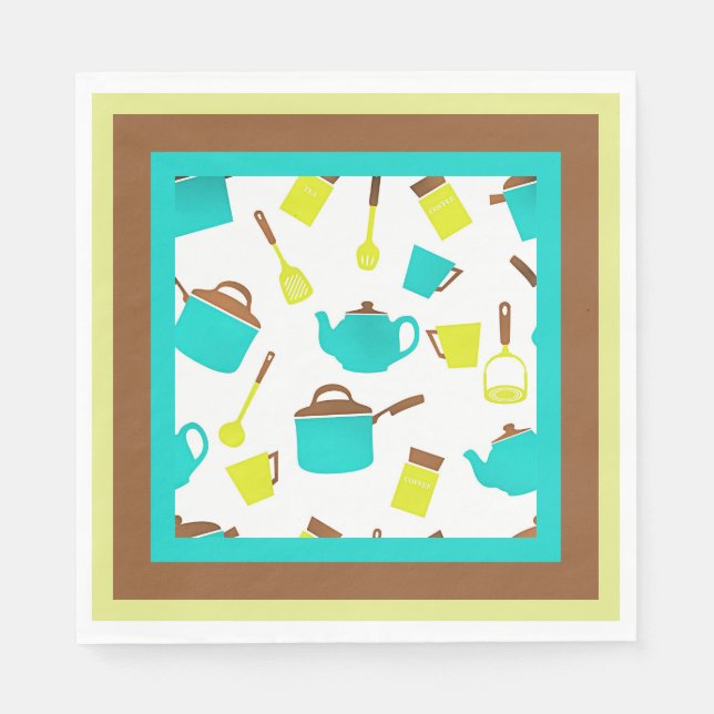 Kitchen Utensils pattern Serviette (Vorderseite)