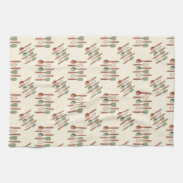 kitchen utensils spatulas whisks and spoons geschirrtuch