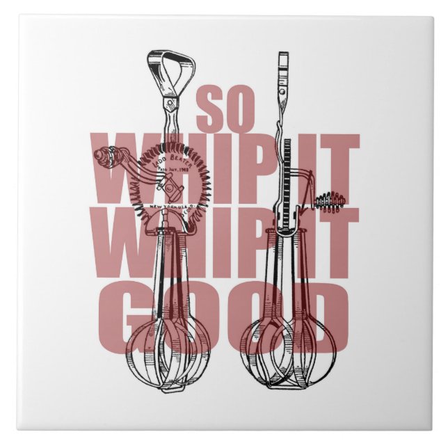 Kitchen Whisk | Whip It Good Funny Fliese (Vorderseite)