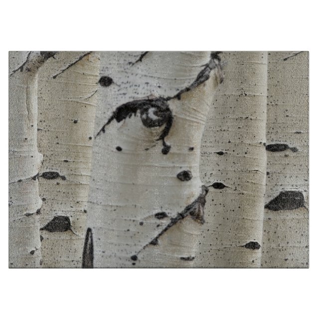 Kitchen White Birch Bark Cutting Board Schneidebrett (Vorderseite)