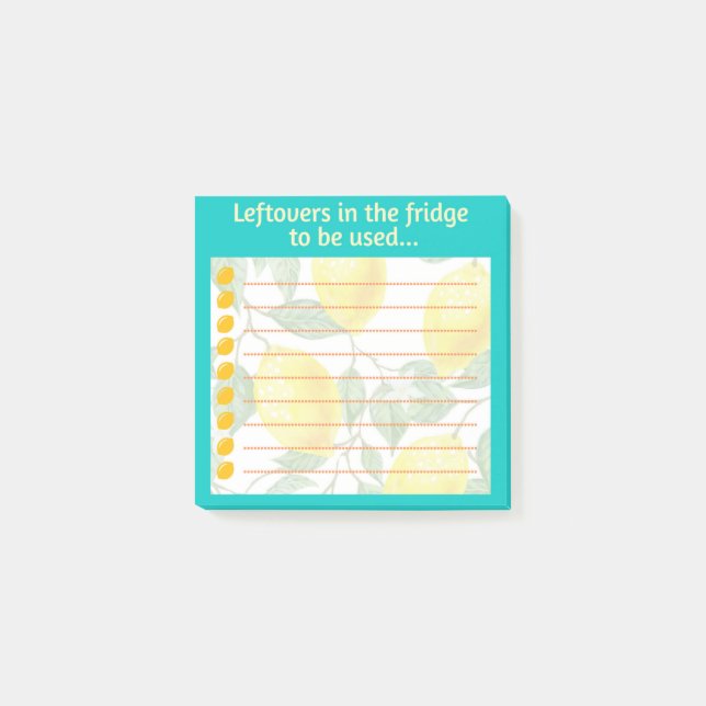 Kitchenette in der Erinnerung Kühlschrank Post-it Klebezettel (Vorderseite)