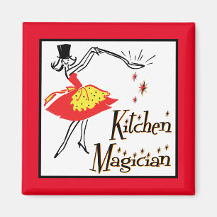 Kitchenette Magician Retro Kochkunst Magnet