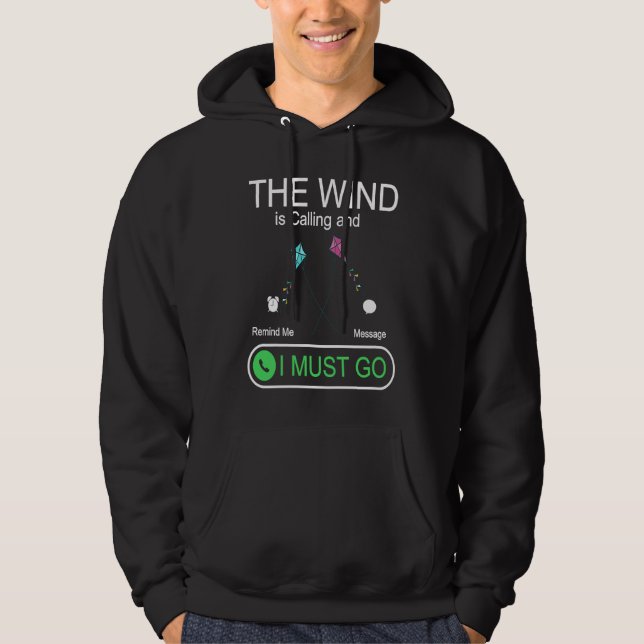 Kite Flying Beginner Wind Stunt Kite Quotes Hoodie (Vorderseite)