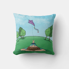 Kite Flying Design Throw Kissen