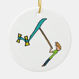 Kite Flying Keramik Ornament