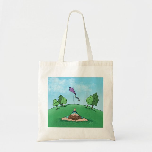 Kite Flying Tote Bag Tragetasche (Vorne)
