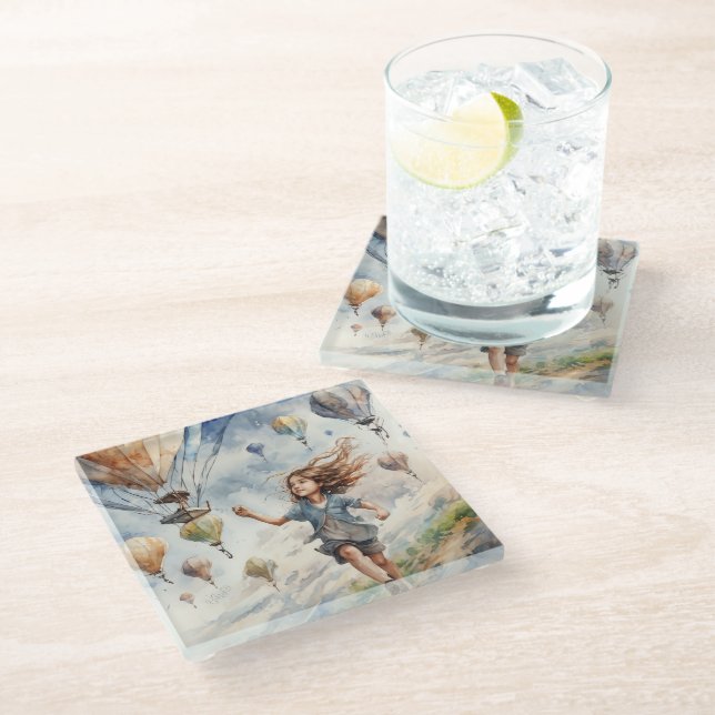 Kite Glasuntersetzer (Schrägansicht)