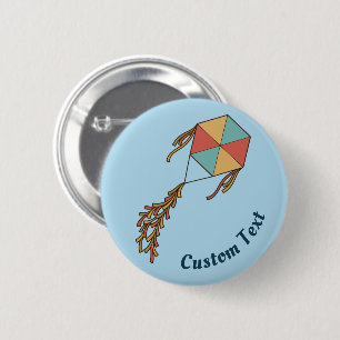 Kite Icon Light Blue Button