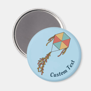 Kite Icon Light Blue Magnet