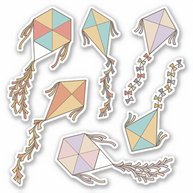 Kite Icons Sticker Set (Vorderseite)