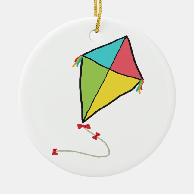 Kite Keramik Ornament (Vorne)