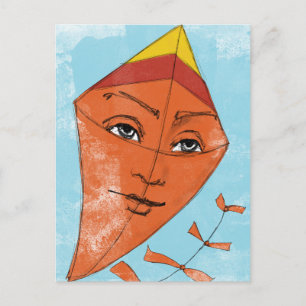 Kite Postcard - Fly A Kite Funny Funny Funny Postkarte