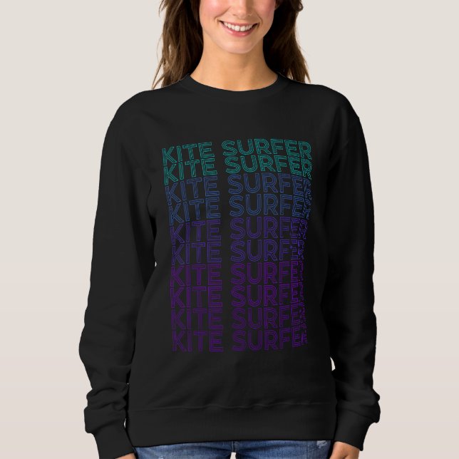 Kite Surfer Kite Surfing Retro Sweatshirt (Vorderseite)