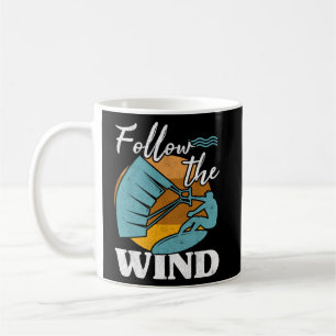 Kiteboarder Folgen Sie dem Kitesurfer Kitesurf K Kaffeetasse