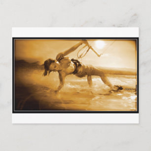 Kiteboarding Girl Postkarte