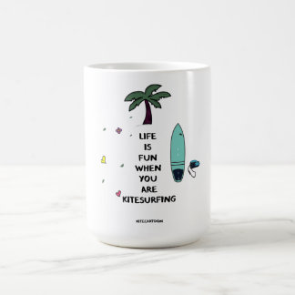 Kiteboarding/kitesurfing - Das Leben macht Spaß, w Kaffeetasse