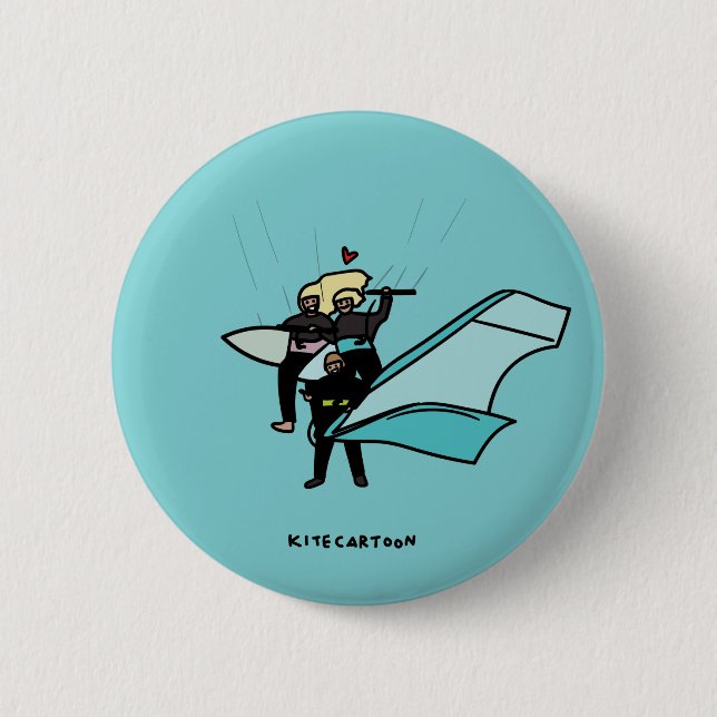 Kiteboarding/kitesurfing - Kitefreunde Button (Vorderseite)