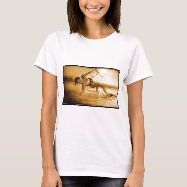 Kiteboarding Mädchen T-Shirt (Vorderseite)