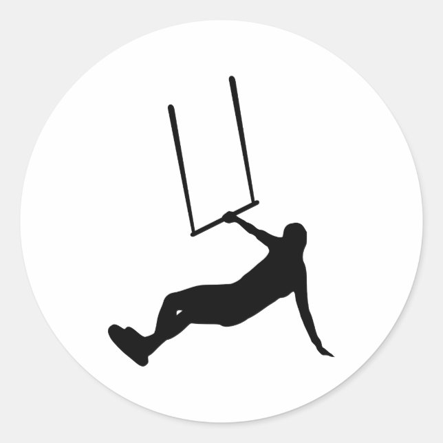 Kiteboarding Runder Aufkleber (Vorderseite)