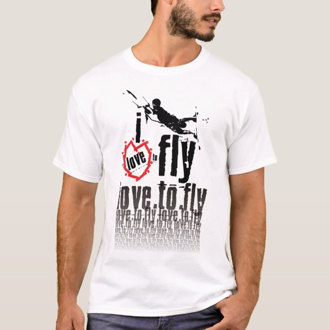 Kiteboarding T-Shirt-Entwurf T-Shirt (Vorderseite)