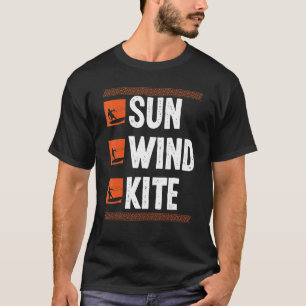 Kiteboarding Vintag Sund Wind Kite Kitesurfing Ki T-Shirt