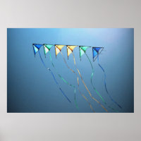 Kites dans une rangée 36 x 24 Poster