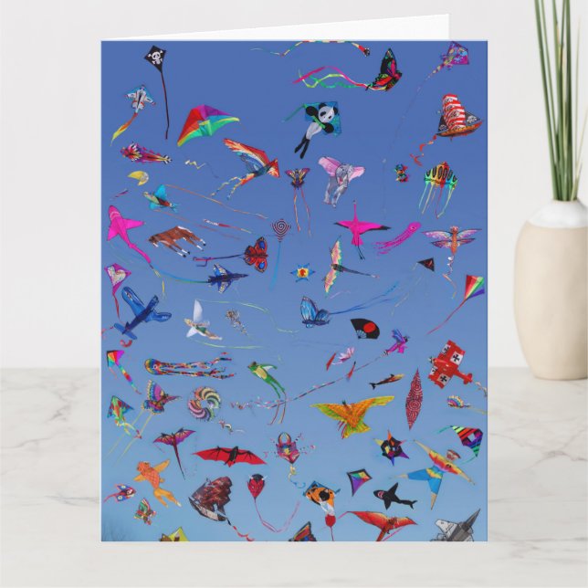 Kites Kites im Himmel Karte (Vorderseite)