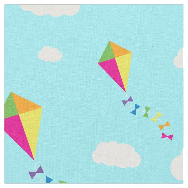 Kites Niedliche Kids Stoff (Nahaufnahme)