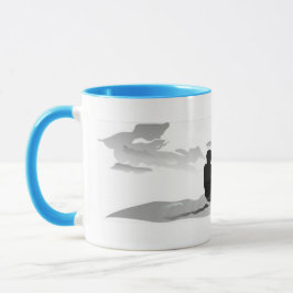 Kitesurf allé de noeuds - tasse bleue d'accent