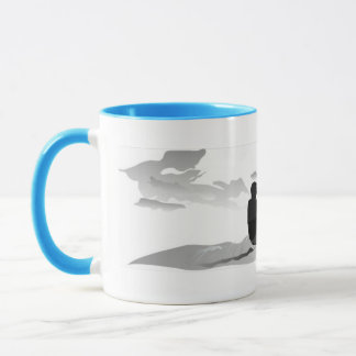 Kitesurf allé de noeuds - tasse bleue d'accent