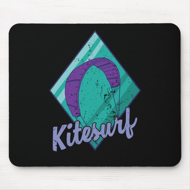 Kitesurf mit Schirm Mousepad (Vorne)