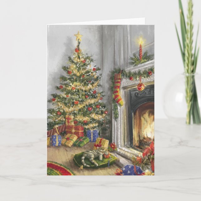 Kitesurfen am Weihnachtsbaum Feiertagskarte (Vorderseite)