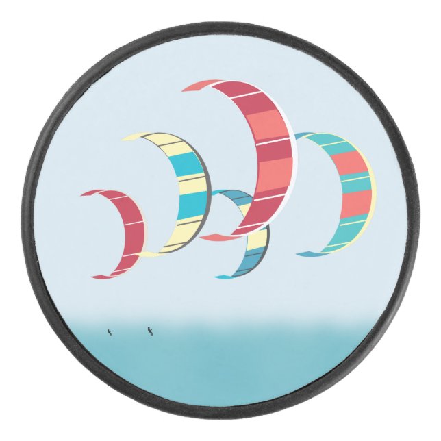 Kitesurfen Eishockey Puck (Vorderseite)