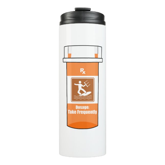Kitesurfen ist mein Medikament Thermosbecher (Vorderseite)