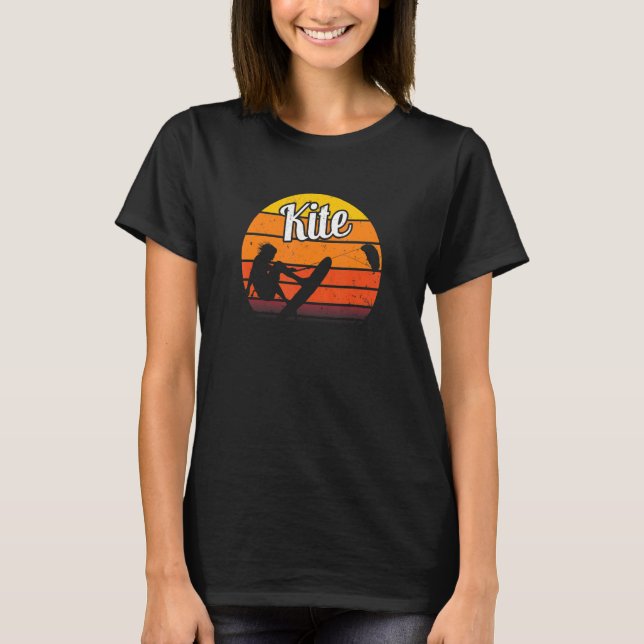 Kitesurfen Kite Board Surfer Wassersport Strand T-Shirt (Vorderseite)