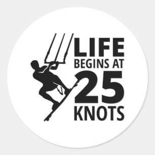 Kitesurfen Kitesurf Kiteboarding Wassersport Runder Aufkleber