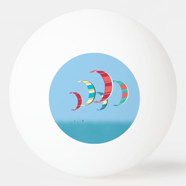 Kitesurfen Tischtennisball (Vorderseite)