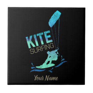 Kitesurfen Vintag Kiteboarder Kitesurfen Fliese
