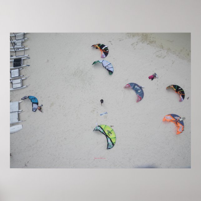 Kitesurfen von hoher Qualität (Kitesurfkiteboard) Poster (Vorne)
