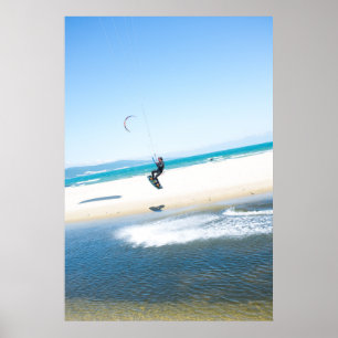 Kitesurfer fördert Luft Poster